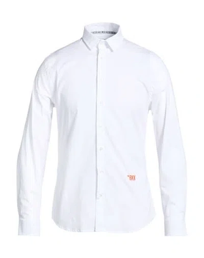 Bikkembergs Man Shirt White Size 17 ½ Cotton, Elastic Fibres