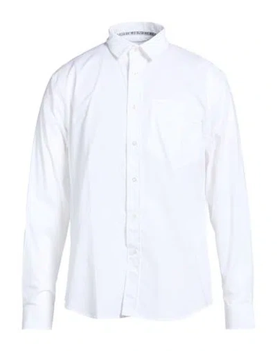 Bikkembergs Man Shirt White Size 17 ½ Cotton, Elastic Fibres
