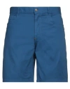 Bikkembergs Man Shorts & Bermuda Shorts Blue Size 34 Cotton, Elastane In Blue