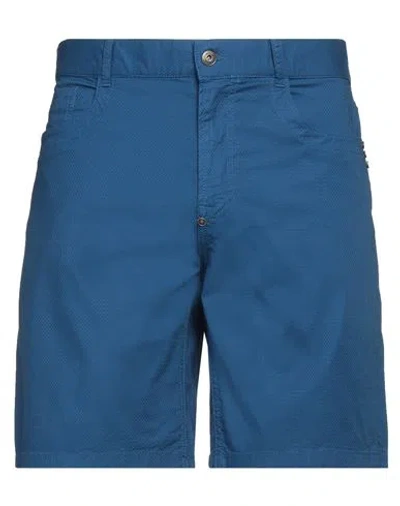 Bikkembergs Man Shorts & Bermuda Shorts Blue Size 34 Cotton, Elastane
