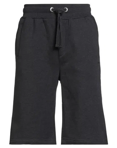 Bikkembergs Man Shorts & Bermuda Shorts Charcoal Size M Cotton, Polyester, Elastane In Gray