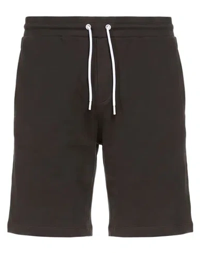 Bikkembergs Man Shorts & Bermuda Shorts Dark Brown Size Xxl Cotton, Elastane