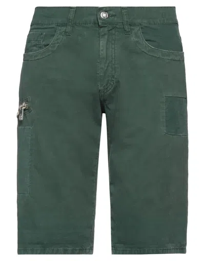 Bikkembergs Man Shorts & Bermuda Shorts Green Size 30 Cotton