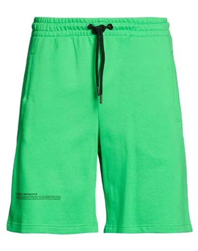 Bikkembergs Man Shorts & Bermuda Shorts Green Size L Cotton