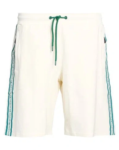 Bikkembergs Man Shorts & Bermuda Shorts Ivory Size Xxxl Cotton, Lycra In White