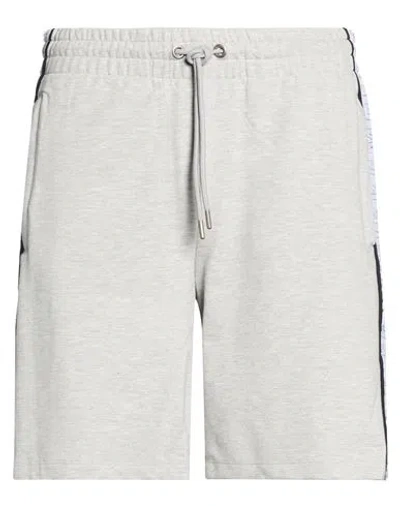 Bikkembergs Man Shorts & Bermuda Shorts Light Grey Size L Cotton, Elastane In Gray