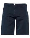 Bikkembergs Man Shorts & Bermuda Shorts Midnight Blue Size 34 Cotton, Linen In Blue