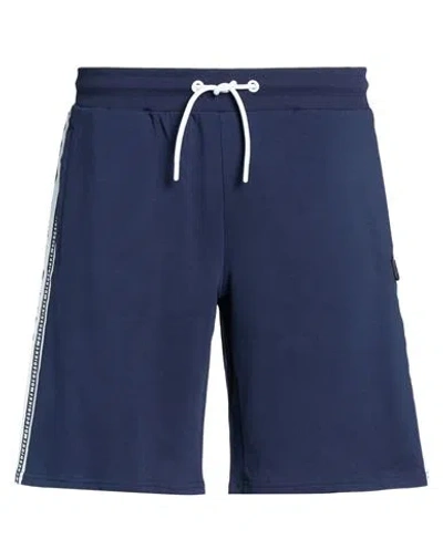 Bikkembergs Man Shorts & Bermuda Shorts Midnight Blue Size Xxl Cotton, Lycra
