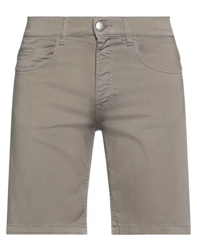 Bikkembergs Man Shorts & Bermuda Shorts Taupe Size 34 Cotton, Elastane In Grey