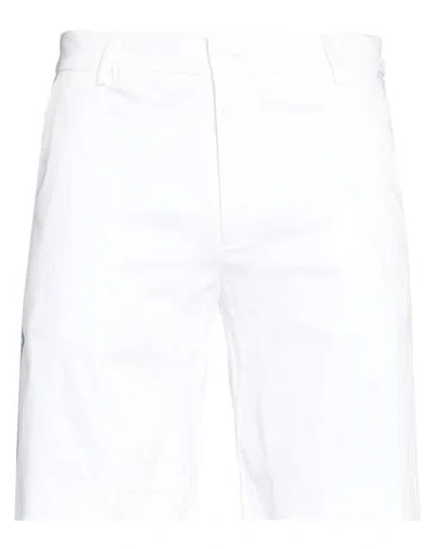 Bikkembergs Man Shorts & Bermuda Shorts White Size 42 Cotton, Elastane