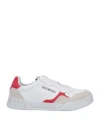Bikkembergs Man Sneakers White Size 12 Soft Leather In White