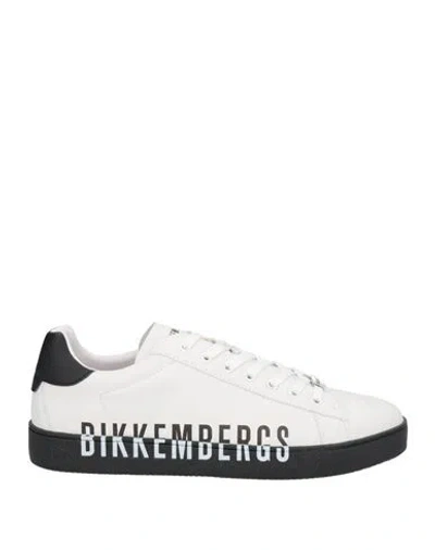 Bikkembergs Man Sneakers White Size 8 Textile Fibers