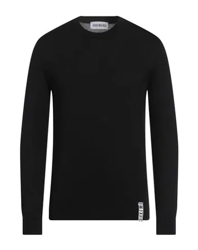 Bikkembergs Man Sweater Black Size M Wool