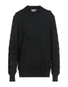 Bikkembergs Man Sweater Black Size Xxxl Wool