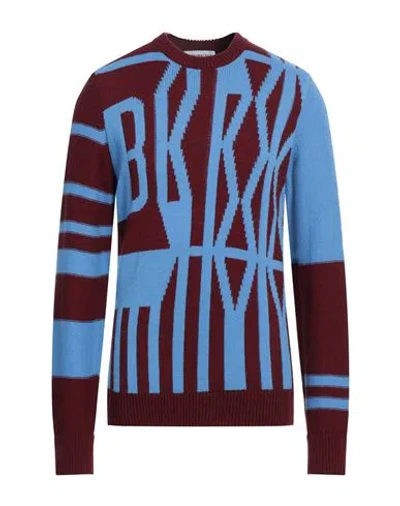 Bikkembergs Man Sweater Burgundy Size L Acrylic, Wool