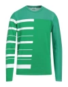 Bikkembergs Man Sweater Green Size Xxl Polyester In Green