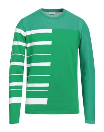 Bikkembergs Man Sweater Green Size Xxl Polyester