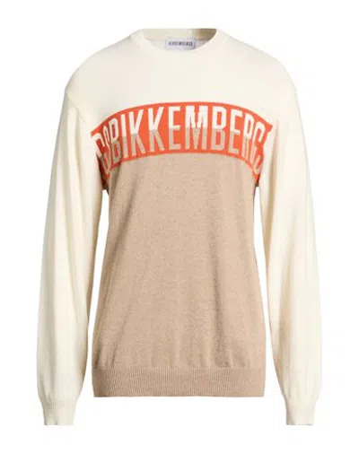 Bikkembergs Man Sweater Ivory Size Xl Viscose, Polyamide, Wool, Cashmere In Multi