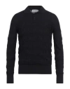 Bikkembergs Man Sweater Midnight Blue Size L Wool In Blue