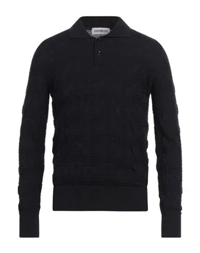 Bikkembergs Man Sweater Midnight Blue Size L Wool