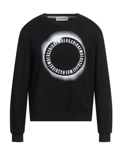 Bikkembergs Man Sweatshirt Black Size 44 Cotton In Black