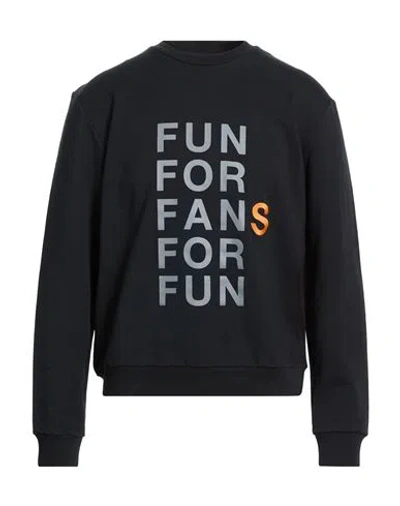 Bikkembergs Man Sweatshirt Black Size L Cotton, Elastane