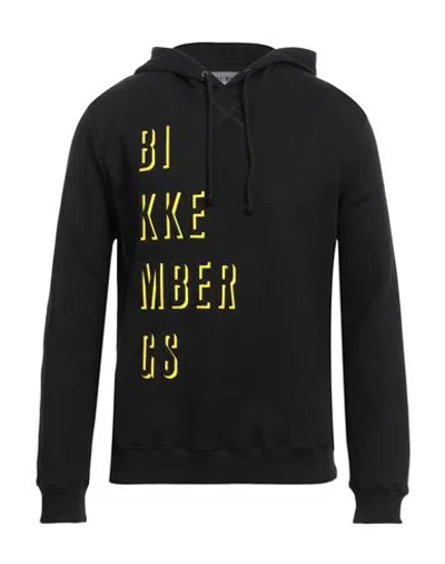 Bikkembergs Man Sweatshirt Black Size L Cotton, Elastane