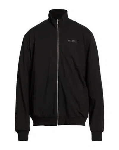 Bikkembergs Man Sweatshirt Black Size L Cotton, Lycra