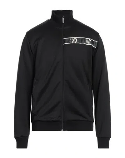 Bikkembergs Man Sweatshirt Black Size L Polyester, Cotton, Elastane