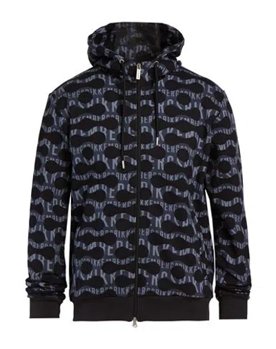 Bikkembergs Man Sweatshirt Black Size M Cotton, Lycra