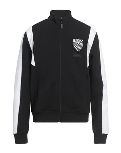 Bikkembergs Man Sweatshirt Black Size Xxl Cotton, Elastane, Polyester