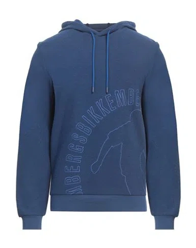 Bikkembergs Man Sweatshirt Blue Size M Cotton, Polyester, Elastane