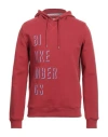 Bikkembergs Man Sweatshirt Brick Size M Cotton, Elastane In Red