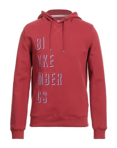 Bikkembergs Man Sweatshirt Brick Size M Cotton, Elastane In Red
