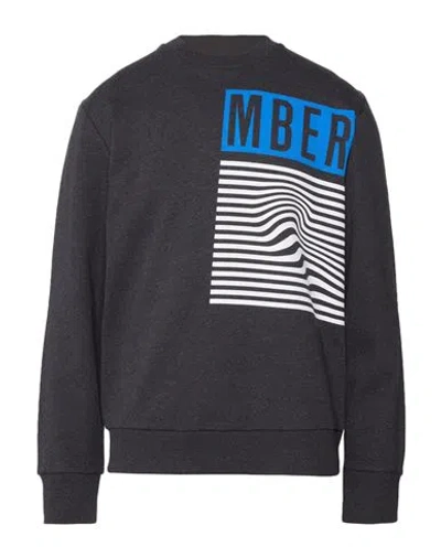 Bikkembergs Man Sweatshirt Charcoal Size Xl Cotton, Elastane In Grey
