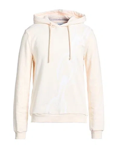 Bikkembergs Man Sweatshirt Cream Size L Cotton In Neutral