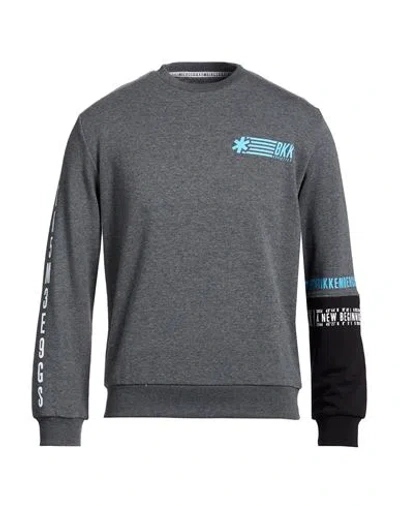 Bikkembergs Man Sweatshirt Grey Size L Cotton, Lycra In Gray