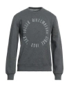 Bikkembergs Man Sweatshirt Grey Size M Cotton, Wool, Elastane In Grey