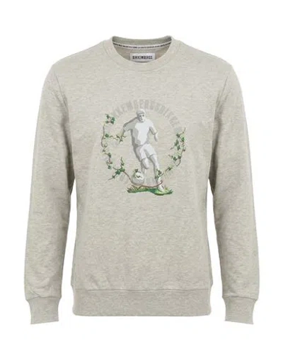 Bikkembergs Man Sweatshirt Grey Size Xl Cotton, Elastane