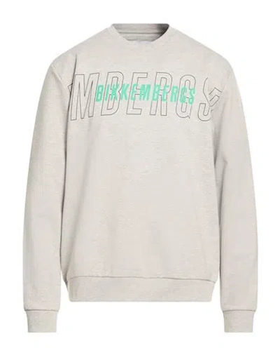 Bikkembergs Man Sweatshirt Light Grey Size L Cotton In Neutral