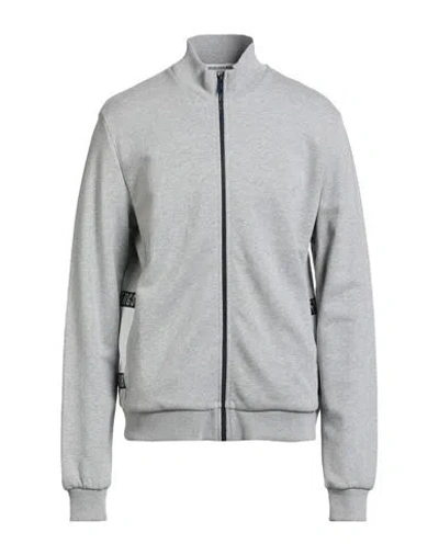 Bikkembergs Man Sweatshirt Light Grey Size Xl Cotton, Elastane, Polyester In Gray