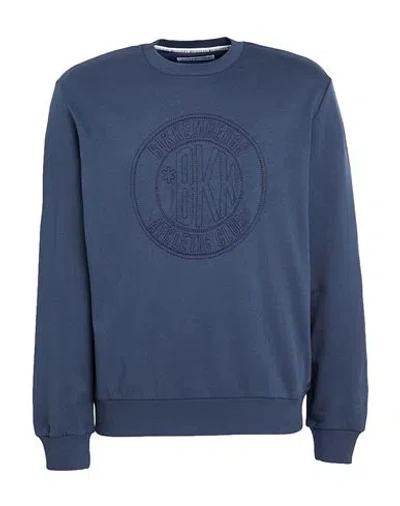 Bikkembergs Man Sweatshirt Midnight Blue Size L Cotton