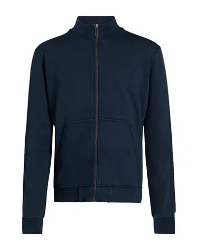 Bikkembergs Man Sweatshirt Midnight Blue Size L Cotton