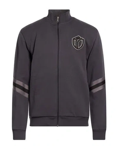 Bikkembergs Man Sweatshirt Midnight Blue Size M Cotton In Gray