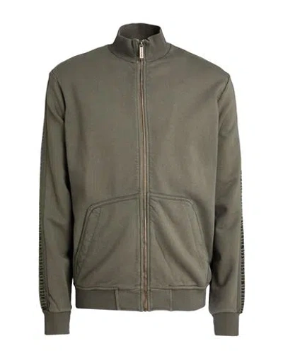 Bikkembergs Man Sweatshirt Military Green Size M Cotton