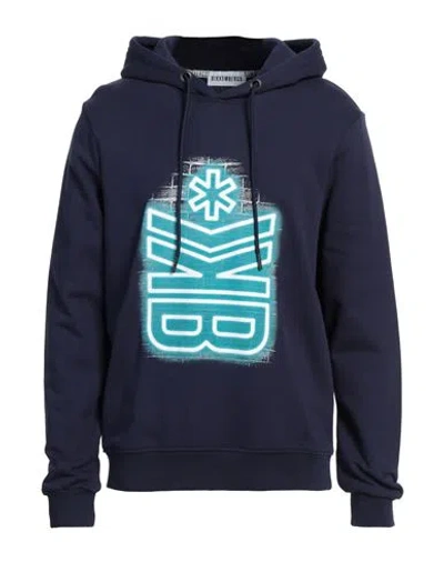 Bikkembergs Man Sweatshirt Navy Blue Size 44 Cotton