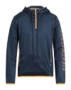 Bikkembergs Man Sweatshirt Navy Size M Cotton, Viscose, Polyurethane In Blue