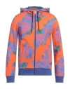 Bikkembergs Man Sweatshirt Orange Size M Cotton, Elastane