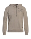 Bikkembergs Man Sweatshirt Sand Size L Cotton