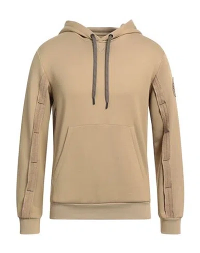 Bikkembergs Man Sweatshirt Sand Size L Polyamide, Cotton In Beige